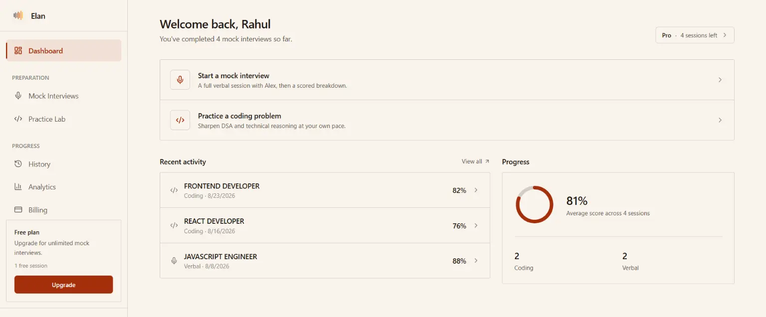 Elan screenshot 2
